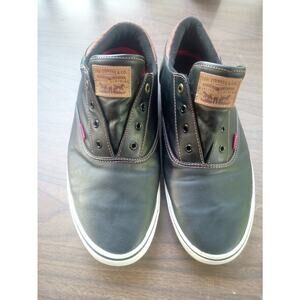 Levi's StraussCanvas Shoes Men's Size 13 Pre Owned No Laces Included Color Black